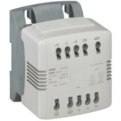 LEGRAND Transformateur Commande Et Séparation Des Circuits Connexion Automatique Primaire 230V à 400V Secondaire 230V~ 250VA (044255)