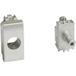 LEGRAND Prise Télévision Simple TypeF Livinglight 1 Module Livrée Avec 3 Enjoliveurs Blanc, Tech Et Anthracite (BTLN4202F)