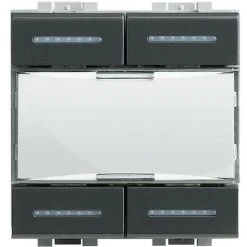 LEGRAND Commande 4 Scénarios MyHOME_Up Livinglight Anthracite (L4680)