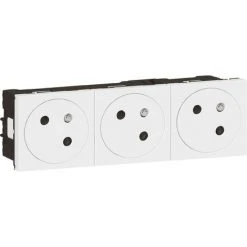 Lot De 3 Prises Mosaic Avec Terre Composables - Pré-câblées - 6 Modules - Blanc - Legrand -LEGRAND Soldes 19764418 3