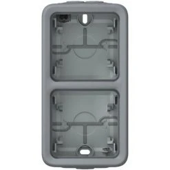 Boîtier à Embouts Prog Plexo Composable Gris - 2 Postes Verticaux / Legrand