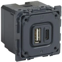 Mécanisme Prise Double Chargeur USB Type AC LEGRAND 067465
