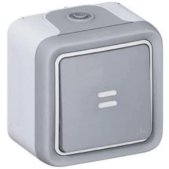LEGRAND Interrupteur Va-et-vient à Voyant 10A Plexo 66 Monobloc Gris IP66/IK08 -LEGRAND Soldes 22785731 3
