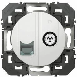 LEGRAND Prise TV + RJ45 Cat6 STP Compacte Dooxie Blanche