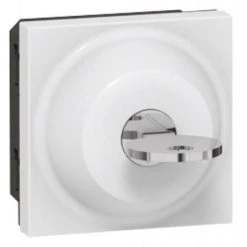 LEGRAND Interrupteur à Clé Programme Mosaic 2 Positions 6A 2 Modules Blanc