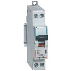 LEGRAND Disjoncteur DNX³ 4500 - Vis/vis - U+N 230V~ 6A - 4,5kA - Courbe C - 1 Module - Neutre à Droite - 406791