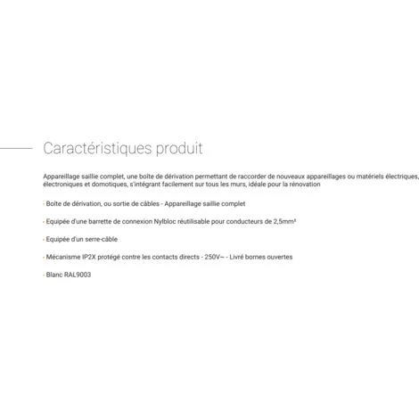 LEGRAND Boîte de dérivation appareillage saillie complet - blanc LEGRAND Boîte De Dérivation Appareillage Saillie Complet - Blanc -LEGRAND Soldes 24792699 3