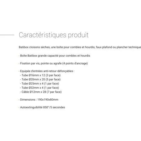 LEGRAND Boîte pour dérivation Batibox - 89381 LEGRAND Boîte Pour Dérivation Batibox - 89381 -LEGRAND Soldes 24792707 3
