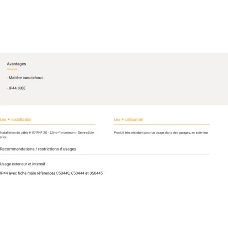 LEGRAND Fiche femelle 2P+T - 10/16A - 50445 LEGRAND Fiche Femelle 2P+T - 10/16A - 50445 -LEGRAND Soldes 24795129 4