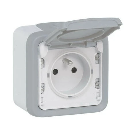 LEGRAND Prise 2P+T Plexo complet saillie gris - 16 A LEGRAND Prise 2P+T Plexo Complet Saillie Gris - 16 A -LEGRAND Soldes 24796979 1