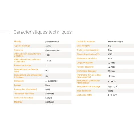 LEGRAND Prise TV simple - mâle - appareillage saillie complet - blanc LEGRAND Prise TV Simple - Mâle - Appareillage Saillie Complet - Blanc -LEGRAND Soldes 24797014 2