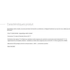 LEGRAND Prise TV Simple - Mâle - Appareillage Saillie Complet - Blanc 4 LEGRAND Prise TV Simple - Mâle - Appareillage Saillie Complet - Blanc -LEGRAND Soldes 24797014 3