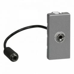 Legrand 079379 Prise Audio Programmé Mosaic Jack Femelle 3,5mm 1 Mod - Gris
