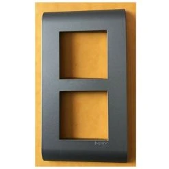 Legrand 075187 Plaque Double Postes Mosaic - Gris