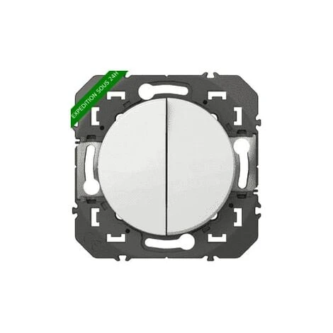 LEGRAND Dooxie Interrupteur double va et vient blanc - 600002 LEGRAND Dooxie Interrupteur Double Va Et Vient Blanc - 600002 -LEGRAND Soldes 25863534 1