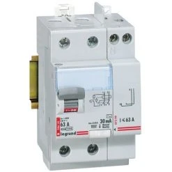Interrupteur Différentiel Bipolaire - Type AC Legrand - Arrivée Haut, Départ Bas - Intensité 63 A