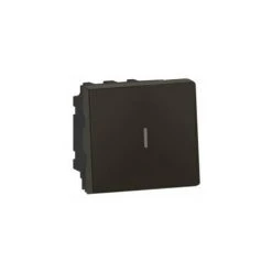 Permutateur 10AX 250V~ Easy-Led Mosaic - 2 Modules - Noir Mat - 079321L - Legrand