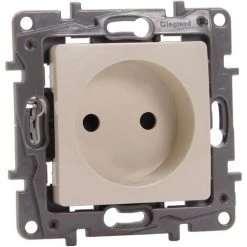 Prise De Courant Legrand Niloé Sans Broche De Terre Blanc - Crème