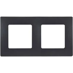 Plaque De Finition Legrand Niloé 2 Postes Vertical/horizontal Anthracite - Noir