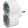 LEGRAND Fiche Multiprise 2 Prises De Courant 2P+T 16A 230V Avec Sorties Frontales Blanc Et Gris (049431/050638)