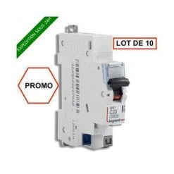 LOT DE 10 // LEGRAND DNX3 Disjoncteur 20A Auto PH+N Courbe C 4.5kA 230V - 406784