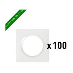 LEGRAND Lot De 100 Plaques Carrées Dooxie 1 Poste Finition Blanc - 600941
