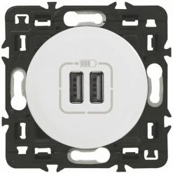 Legrand Celiane Double USB Blanc