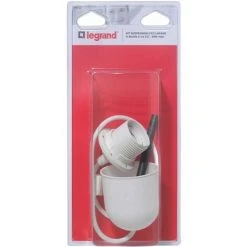 LEGRAND Kit De Suspension Douille E27 + 1 Câble Blanc Longueur 60 Cm + Fiche DCL