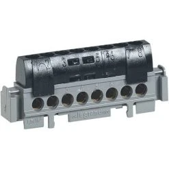 LEGRAND Bornier De Phase - 8 Bornes Pour Câble 1,5 à 16mm ² - Noir