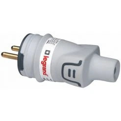 LEGRAND Fiche Mâle Avec Terre Plexo - Plastique - IP44 - Gris