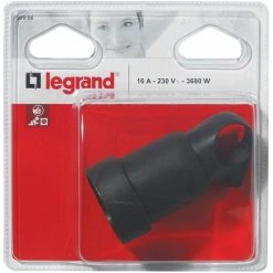LEGRAND Fiche Femelle Avec Terre Plastique Annela - 16A - Avec Anneau - Blister - Noir