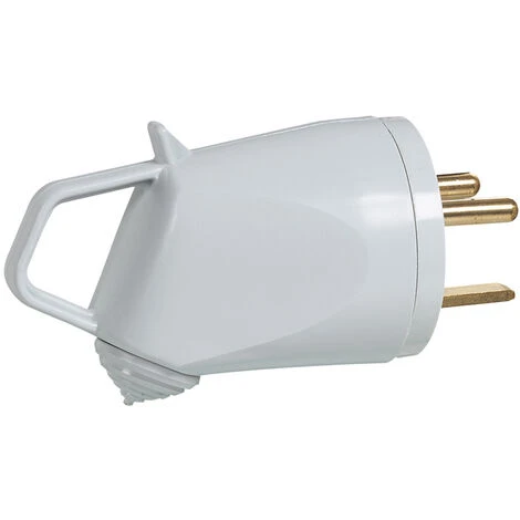 LEGRAND Fiche de puissance mâle avec terre 20A - avec anneau - 2 broches - gris LEGRAND Fiche De Puissance Mâle Avec Terre 20A - Avec Anneau - 2 Broches - Gris -LEGRAND Soldes 31642979 1