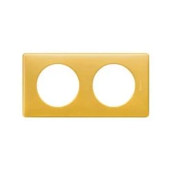 LEGRAND Plaque Céliane - 2 Postes - Laiton