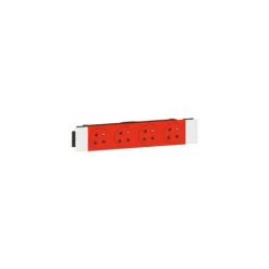 Quadruple Prise De Courant 2P+T Pour Goulotte Surface Soluclip Mosaic - Rouge - 077124L - Legrand -LEGRAND Soldes 31805006 2