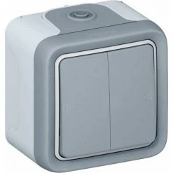 Legrand Plexo Double Va Et Vient Gris Saillie