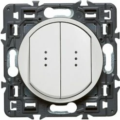 Legrand Celiane Double Interrupteur Lumineux Blanc