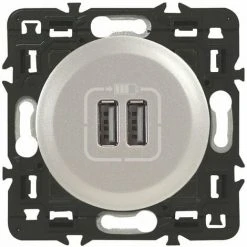 Legrand Celiane Prise Double USB Titane