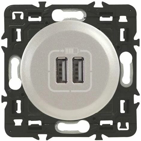 Legrand Celiane prise double USB titane Legrand Celiane Prise Double USB Titane -LEGRAND Soldes 3187511 1