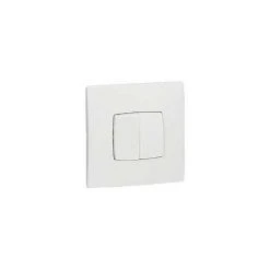 Legrand 080607 Double Bouton Poussoir Neptune 6A Fixation Vis/griffes - Blanc