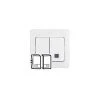 Legrand 086506 Enjoliveur Double Va-et-vient Lumineux Sagane Plexo - Blanc -LEGRAND Soldes 32047310 1