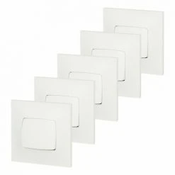 Legrand Lot De 5 Interrupteurs Va-et-vient Neptune, Blanc, LEGRAND