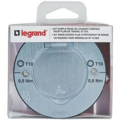 LEGRAND Kit Prise De Sol Et Plan De Travail Ronde 1 Poste (092114)