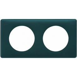 LEGRAND Plaque Céliane 2 Postes Finition Bleu Vert (066772)