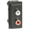 LEGRAND Prise Double RCA Living Now 1 Module - Noir (BTKG4269R) -LEGRAND Soldes 36049261 1