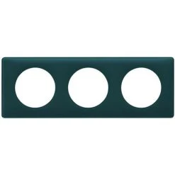 LEGRAND Plaque Céliane 3 Postes Finition Bleu Vert (066773)