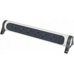 LEGRAND Rallonge 6x2P+T Surface Avec Interrupteur Sans Cordon - Blanc/Noir