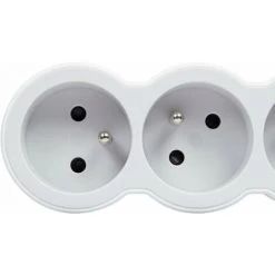 LEGRAND Rallonge 6x2p+t Avec Cordon 1,5m 3G 1mm² - Blanc/Gris Clair