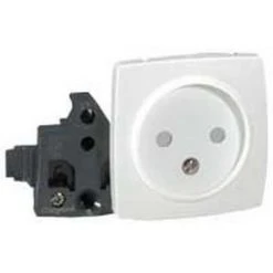 Legrand 086122 - Prise 2P Avec éclips De Protection Appareillage Saillie Composable - Blanc - BLANC