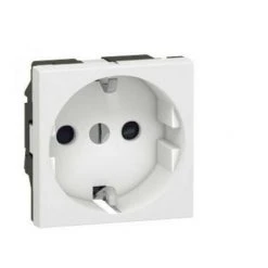 Base De Prise 2P + TT Blanc Legrand Mosaic 77213