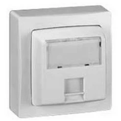 Legrand 86047 - Prise RJ45 Cat.6 FTP 9 Contacts Appareillage Saillie Complet - Otéo - Blanc